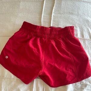 Lululemon Red Athletic Shorts